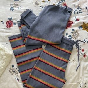 Striped Sweater and Pants Set